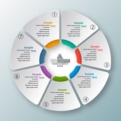 Abstract 3D Paper Infographics. Business template .Vector illustration