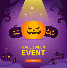 Halloween pop-up illustration