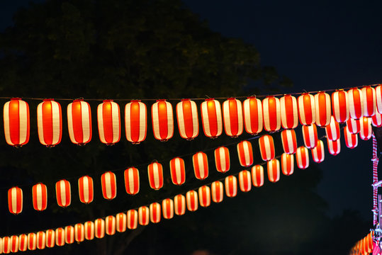 Paper lanterns has been in existent in china, japan and korea for centuries and they are usually made from light materials Abstract background Found in temples, shops, restaurants and in homes