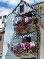 Fototapeta na wymiar Domodossola, Piedmont, Italy: historic buildings