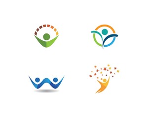 Naklejka premium Healthy Life people Logo template