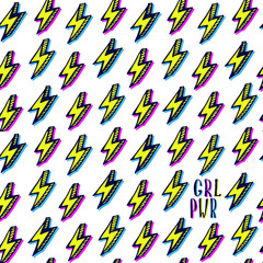 Girl power, feminism quotes. Doodle vector illustrations