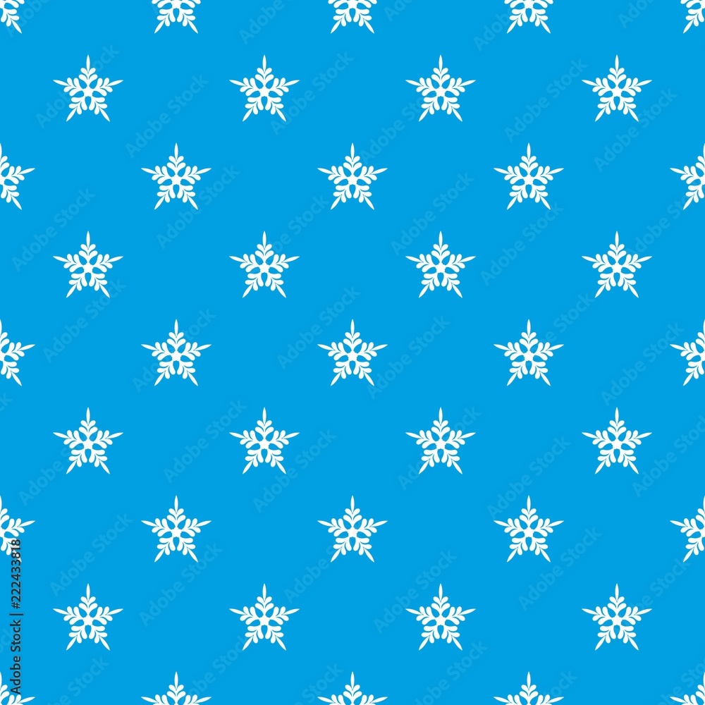 Poster five pointed star pattern vector seamless blue repeat for any use