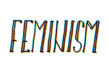 Girl power, feminism quotes. Doodle vector illustrations