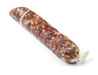 Half of salami sausage stick