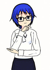 Digital Illustration of a Manga Girl