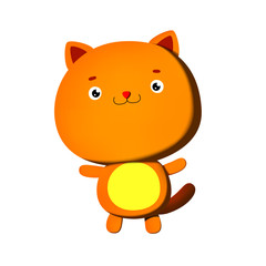 Vector illustration of a cute cat