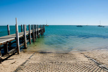 Fototapeta premium Wood Jetty - Monkey Mia - Australia Zachodnia