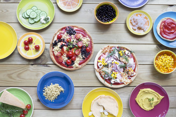 pizza with black beans and millet gluten-free