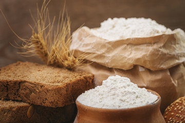 Wheat flour, sliced bread