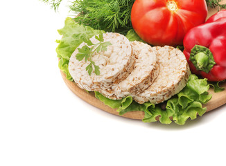 Whole grain cereal crispbreads