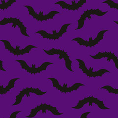 Bats vector seamless pattern for Halloween background