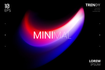 Trendy Fluid Gradient Shape Background. Abstract Watercolor Backdrop. Color Flow Design