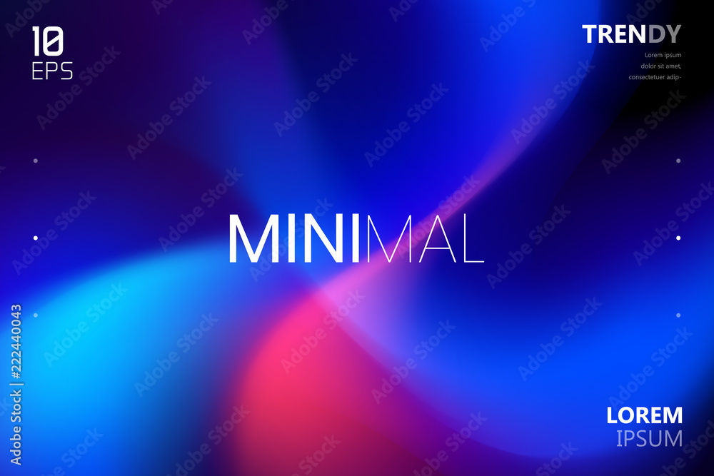 Wall mural trendy fluid gradient shape background. abstract watercolor backdrop. color flow design