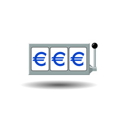 Euro slot reels icon vector illustration