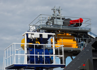 Elements of oil and gas processing plant with pipe line