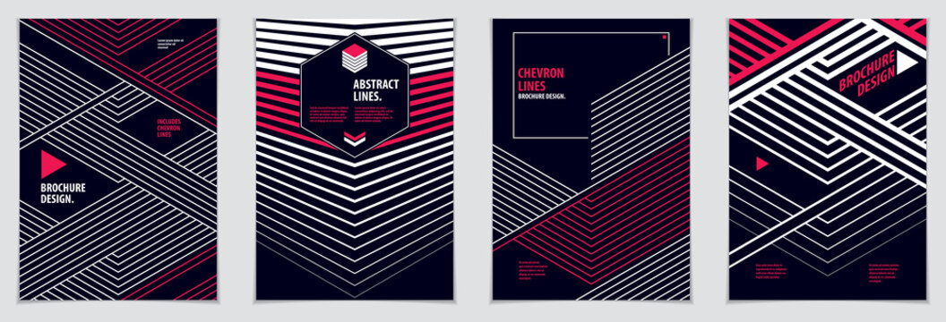 Minimal flyers, booklets, annual reports cover templates. Web, commerce or events vector graphic design templates set. Covers with minimal design. A4 print format.