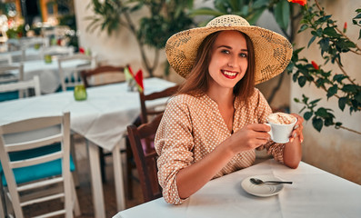 Beautiful tourist girl.