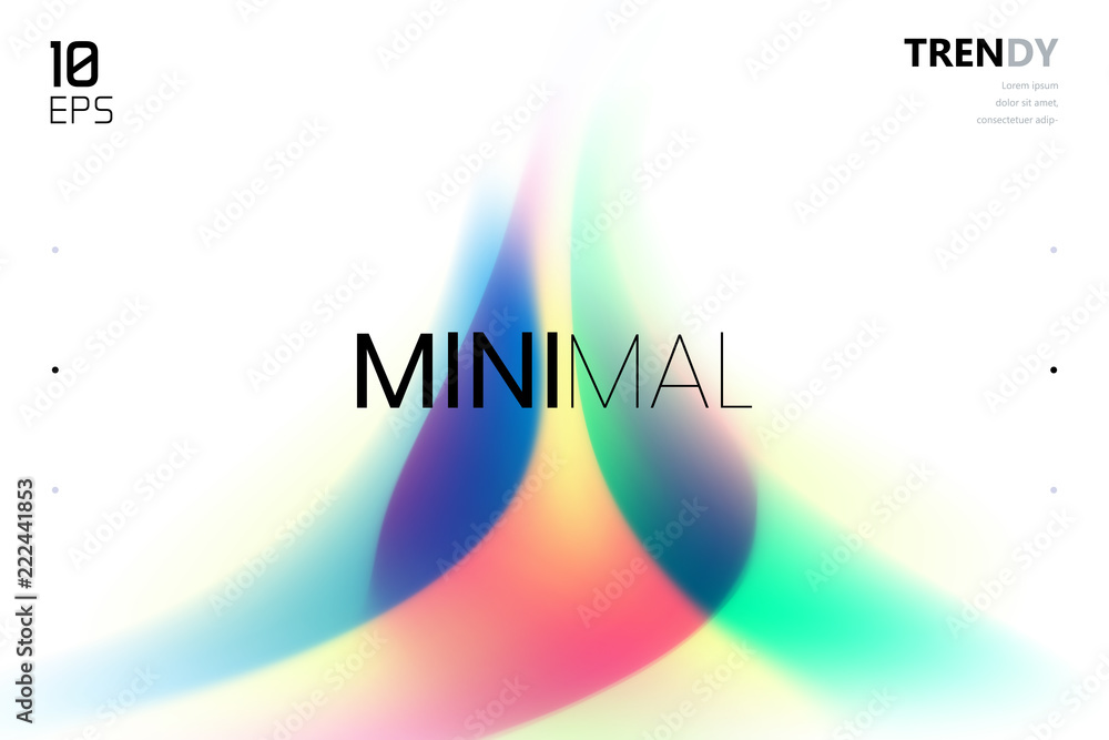 Poster trendy fluid gradient shape background. abstract watercolor backdrop. color flow design