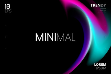 Trendy Fluid Gradient Shape Background. Abstract Watercolor Backdrop. Color Flow Design