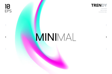 Trendy Fluid Gradient Shape Background. Abstract Watercolor Backdrop. Color Flow Design