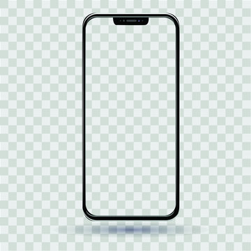 Smartphone with a transparent screen vector