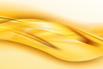 Fototapeta na wymiar Abstract gold background, elegant soft wavy vector illustration 