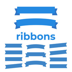 Fototapeta premium Retro vector banner ribbons and badges for sale. Banner ribbon vector set