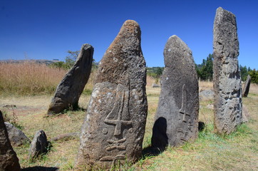 Stelen in Tiya - Äthiopien