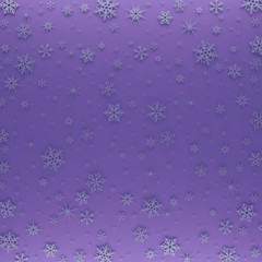 Christmas card decorated with white snowflakes. Pattern for Christmas greetings