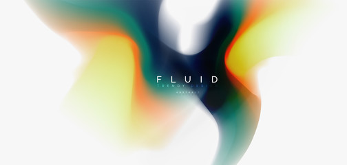 Mixing liquid color flow abstract background. Trendy abstract layout template for business or technology presentation, internet poster or web brochure cover, wallpaper