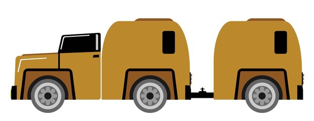 vintage old Pick up truck vector