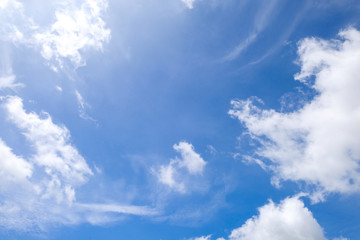 clouds in the blue sky background.