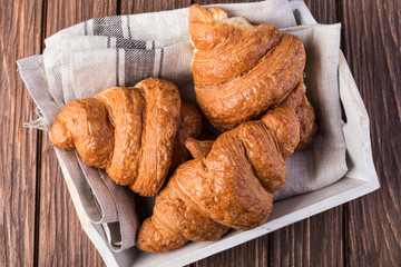 freshly baked croissants