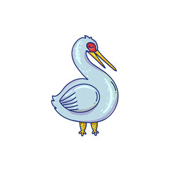 Cartoon hern illustration