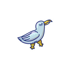 Cartoon seagull icon
