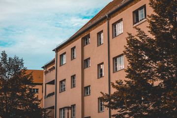 Fototapeta na wymiar typical gdr buildings at east berlin