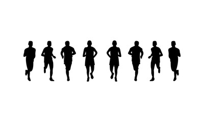 Silhouettes of Running Man, Athletics