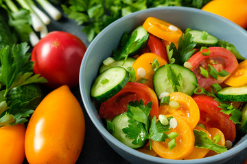 a fresh vegetable salad
