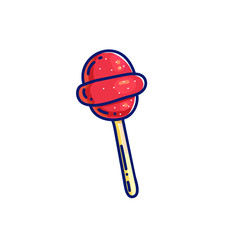 Round lollipop on stick