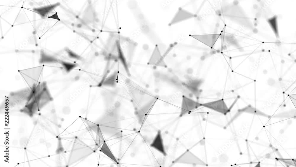 Poster the disappearance of figures.abstract digital data nodes and connection paths within any type of net