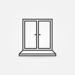 Window vector concept icon in thin line style