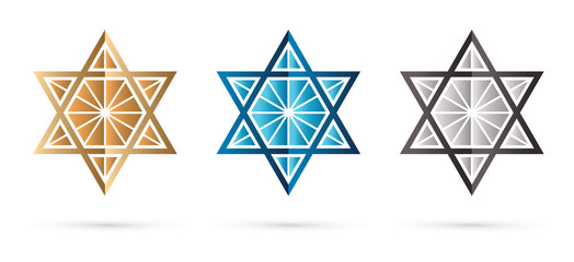 Israel star, modern star, luxury graphic vector.