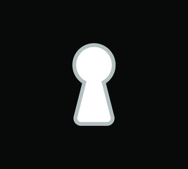 Dark wall with light from keyhole. Keyhole icon or sign on black background. Keyhole flat symbol. Vector illustration
