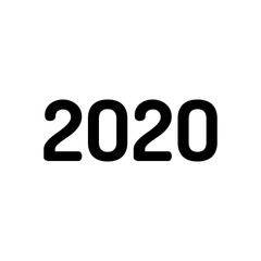 2020 number icon. Happy New Year
