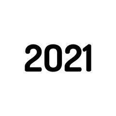 2021 number icon. Happy New Year