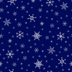 Seamless snowflake red white pattern vector illustration