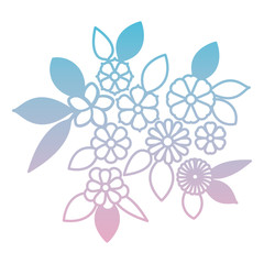 flowers and leafs garden decorative