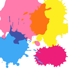 illustration. Background of multi-colored blots of ink