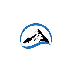 Simple moutain icon, logo vector design element